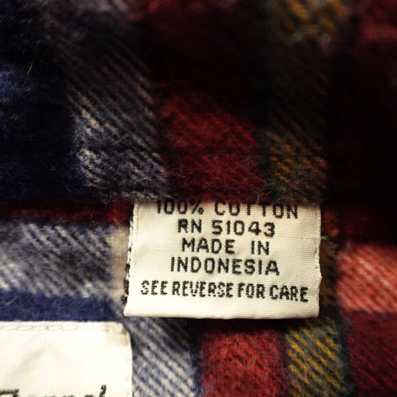 Bud Berma highlander flannel men's XL red blue white - Picture 8 of 8